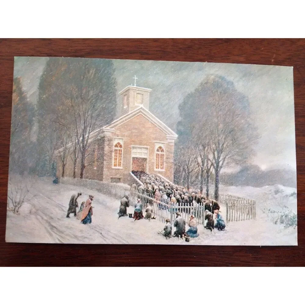 Vtg Bennington Vermont Old First St Francis de Sales Church Postcard Bookmarks